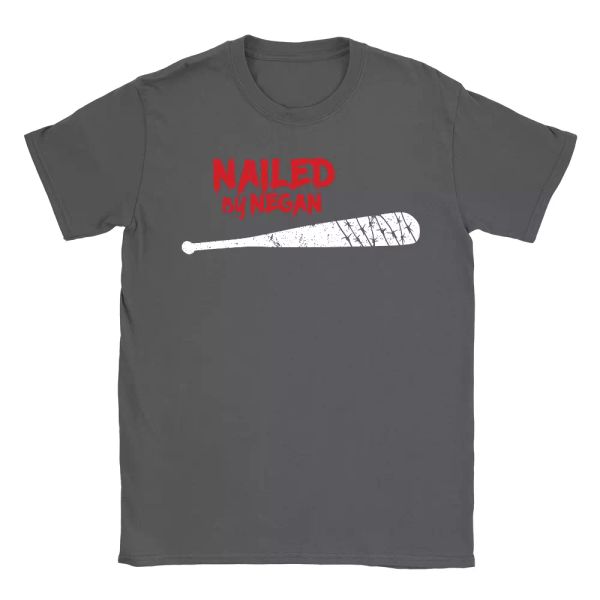 nailed by negan mens t-shirt walking dead the saviors funny gift, White;black 
nailed by negan mens t-shirt walking dead the saviors funny gift, White;black