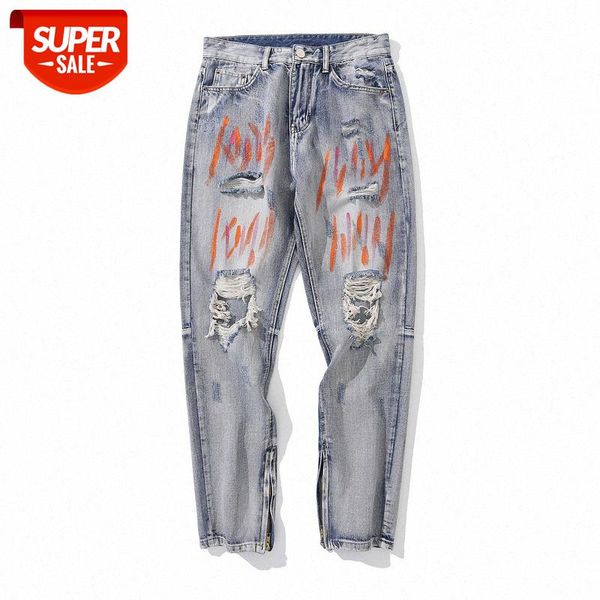 net red pants vibrato blue jeans hole print street hip-hop men's trousers #3h6n, Black
net red pants vibrato blue jeans hole print street hip-hop men's trousers #3h6n, Black