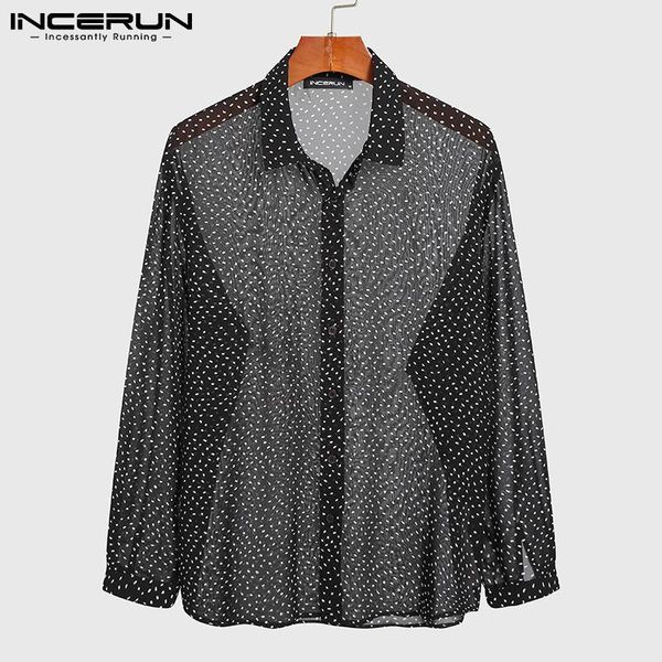 men's casual shirts stylish men printing shirt lapel 2021 long sleeve button camisa masculina streetwear see through thin incerun 5xl, White;black
men's casual shirts stylish men printing shirt lapel 2021 long sleeve button camisa masculina streetwear see through thin incerun 5xl, White;black