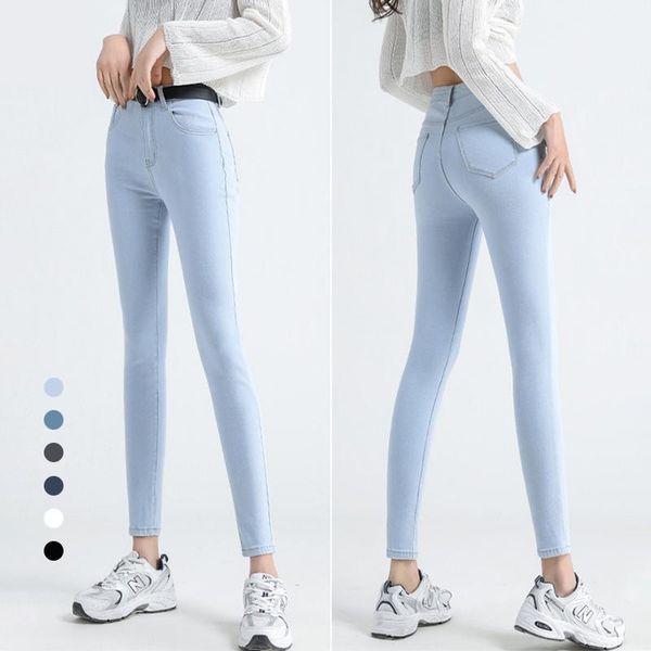 women's jeans 6 colors skinny women high waist stretch slim casual denim pencil pants plus size 2021 spring autumn korean streetwear, Blue
women's jeans 6 colors skinny women high waist stretch slim casual denim pencil pants plus size 2021 spring autumn korean streetwear, Blue