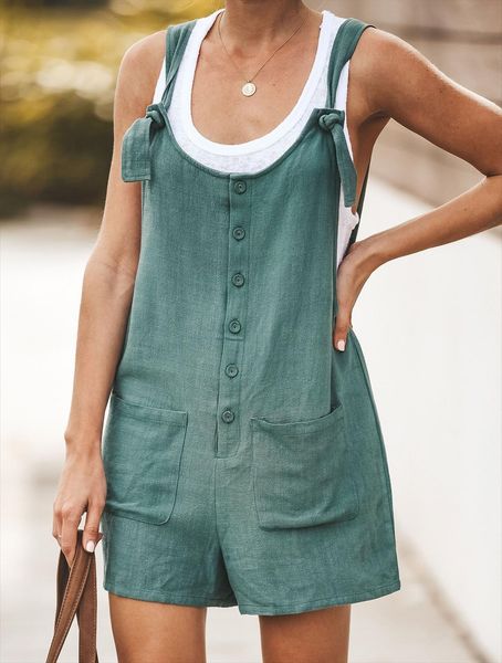 summer button casual solid women jumpsuits cotton linen with pockets lady sleeveless playsuit trousers overalls, Black;white
summer button casual solid women jumpsuits cotton linen with pockets lady sleeveless playsuit trousers overalls, Black;white