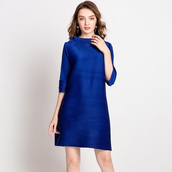fashion tide pattern pleated large size loose seven point sleeve elegant beaded high lapels women the dress ad173 casual dresses, Black;gray
fashion tide pattern pleated large size loose seven point sleeve elegant beaded high lapels women the dress ad173 casual dresses, Black;gray