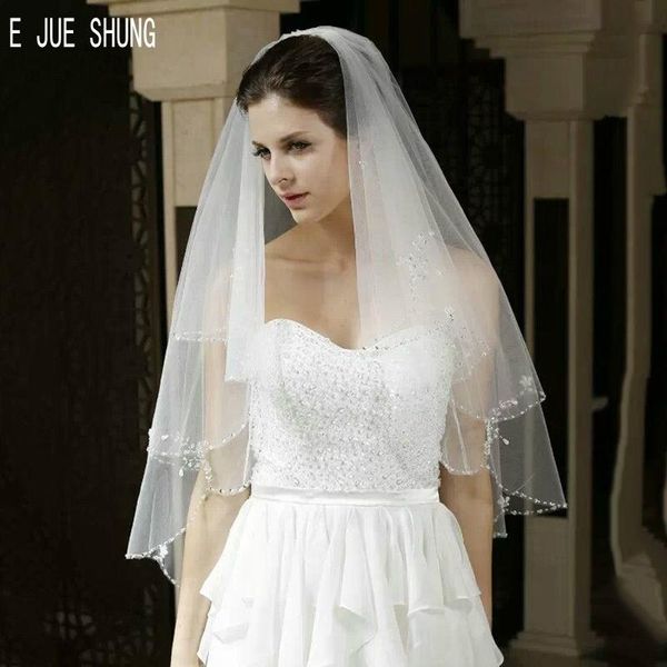 bridal veils e jue shung two layer bead edge wedding accessories short veu de noiva voile mariage, Black
bridal veils e jue shung two layer bead edge wedding accessories short veu de noiva voile mariage, Black