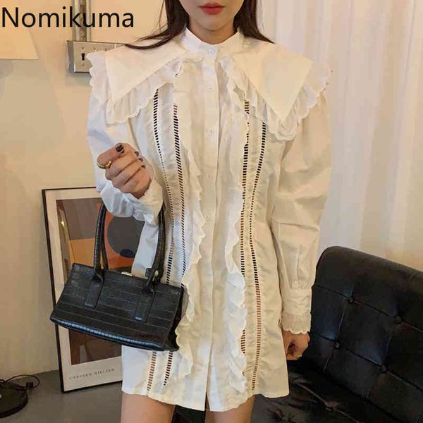 nomikuma korean peter pan collar blouse shirt causal hollow-out medium-long blusas new ruffle patchwork women 6d776 210427, White
nomikuma korean peter pan collar blouse shirt causal hollow-out medium-long blusas new ruffle patchwork women 6d776 210427, White