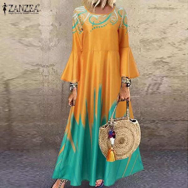 casual dresses 2022 women's summer sundress stylish printed maxi dress floral flare sleeve vestidos female o neck holiday robe, Black;gray
casual dresses 2022 women's summer sundress stylish printed maxi dress floral flare sleeve vestidos female o neck holiday robe, Black;gray