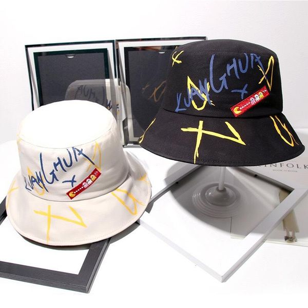 korean style graffiti fisherman hat women's summer hats outdoor casual bucket for men women sun fashion caps wide brim, Blue;gray
korean style graffiti fisherman hat women's summer hats outdoor casual bucket for men women sun fashion caps wide brim, Blue;gray
