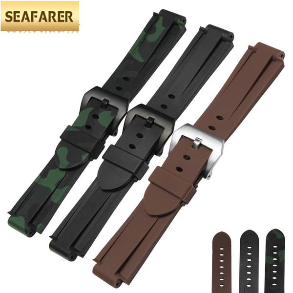 watch bands silicone watchband adapter t45601 t2n739 24x16 series of tide with black brown
