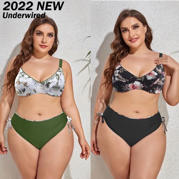 women's plus size swimwear 2022 push up bikinis set women high waist underwired swimsuit larges big swimming suits bathing beachwear, Black
women's plus size swimwear 2022 push up bikinis set women high waist underwired swimsuit larges big swimming suits bathing beachwear, Black