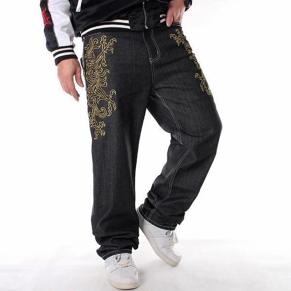 men's jeans loose embroidery straight denim pants hip-hop male hip hop streetwear long cowboy trousers large size, Blue
men's jeans loose embroidery straight denim pants hip-hop male hip hop streetwear long cowboy trousers large size, Blue
