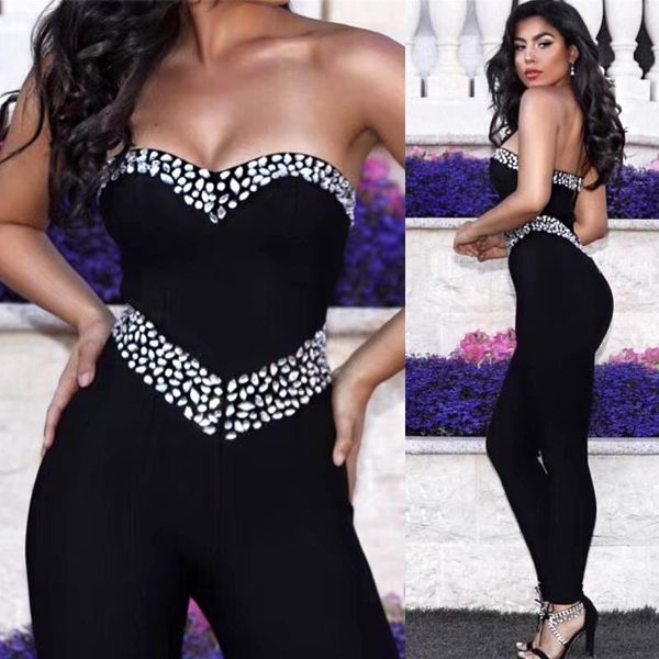 women's jumpsuits & rompers black strapless bandage jumpsuit mantual beading rayon evening party bodycon quality, Black;white
women's jumpsuits & rompers black strapless bandage jumpsuit mantual beading rayon evening party bodycon quality, Black;white