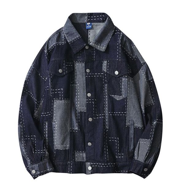 men's jackets patachwork denim jacket men fashion hip hop streetwear loose high street jeans, Black;brown
men's jackets patachwork denim jacket men fashion hip hop streetwear loose high street jeans, Black;brown