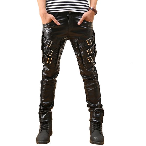 men's pants korean gothic punk fashion faux leather man trousers male arrival mens pu buckles hip hop applique black 6n78
men's pants korean gothic punk fashion faux leather man trousers male arrival mens pu buckles hip hop applique black 6n78