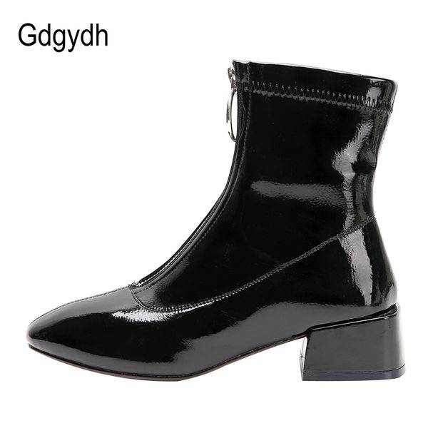 gdgydh zipper white ankle for mid heel short boots women waterproof patent leather square toe black drop ship dboh
gdgydh zipper white ankle for mid heel short boots women waterproof patent leather square toe black drop ship dboh