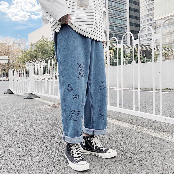 men's jeans 2021 brand clothing mens spring autumn embroidery trousers men dot ink baggy oversized straight hip hop denim pants, Blue
men's jeans 2021 brand clothing mens spring autumn embroidery trousers men dot ink baggy oversized straight hip hop denim pants, Blue