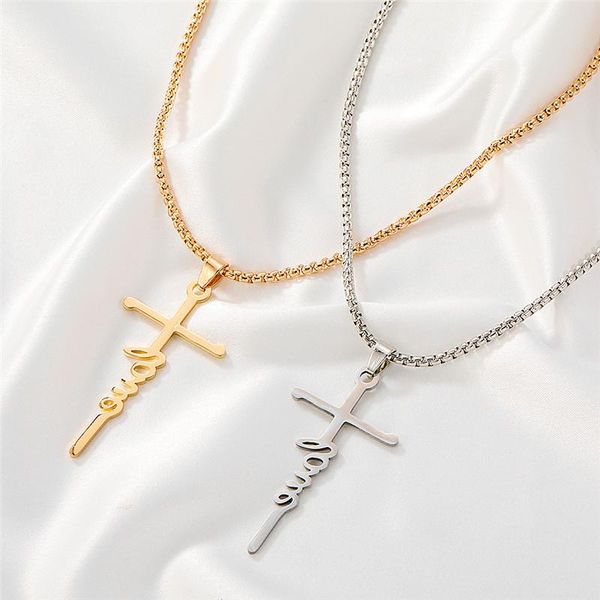 pendant necklaces fashion design letter cross necklace for women girls punk hip hop geometric stainless steel choker jewelry party gifts, Silver
pendant necklaces fashion design letter cross necklace for women girls punk hip hop geometric stainless steel choker jewelry party gifts, Silver