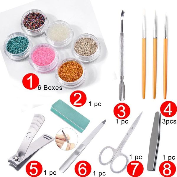 nail art kits acrylic manicure set with glitter powder micro caviar beads stainless steel soft pusher decoration tool
nail art kits acrylic manicure set with glitter powder micro caviar beads stainless steel soft pusher decoration tool