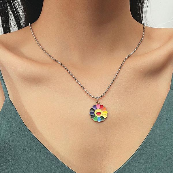 chains necklace women colorful sunflower necklaces woman jewelry ladies design pendant trendy alloy fashion hip hop naszyjnik, Silver
chains necklace women colorful sunflower necklaces woman jewelry ladies design pendant trendy alloy fashion hip hop naszyjnik, Silver
