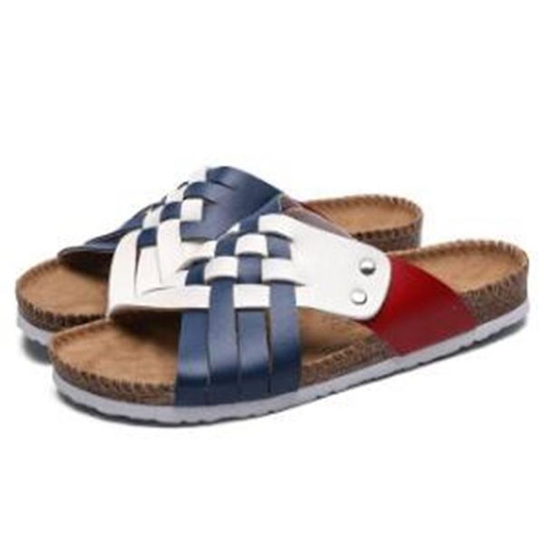 slippers 2021 cork slipper men woven casual beach mixed color flip flops fashion summer outside flats slides shoes white black blue
slippers 2021 cork slipper men woven casual beach mixed color flip flops fashion summer outside flats slides shoes white black blue