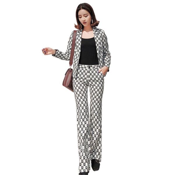 women's suits & blazers plaid pant set female autumn style fashion temperament suit jacket + slim was thin west trousers elegant two-pi, White;black
women's suits & blazers plaid pant set female autumn style fashion temperament suit jacket + slim was thin west trousers elegant two-pi, White;black