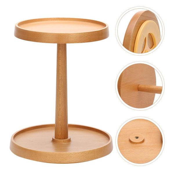 hooks & rails 1pc wooden rotatable cosmetics rack double-layer makeup storage holder for home
hooks & rails 1pc wooden rotatable cosmetics rack double-layer makeup storage holder for home