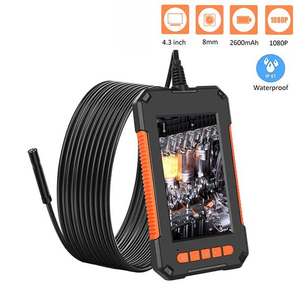 cameras 8mm lens 4.3 inch screen hd1080p inspection endoscope ips camera with 2600mah 2.0mp hard wire ip67 waterproof borescope
cameras 8mm lens 4.3 inch screen hd1080p inspection endoscope ips camera with 2600mah 2.0mp hard wire ip67 waterproof borescope