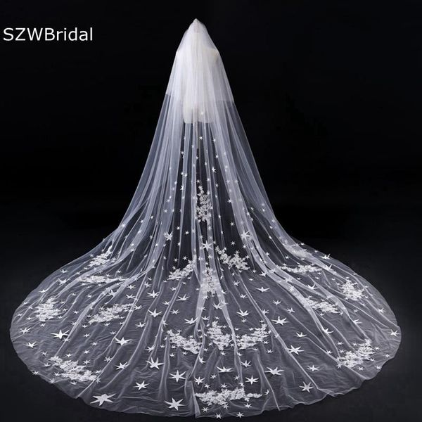bridal veils arrival two layers lace applique with star 2021 cathedral wedding accessories velos de novia, Black
bridal veils arrival two layers lace applique with star 2021 cathedral wedding accessories velos de novia, Black