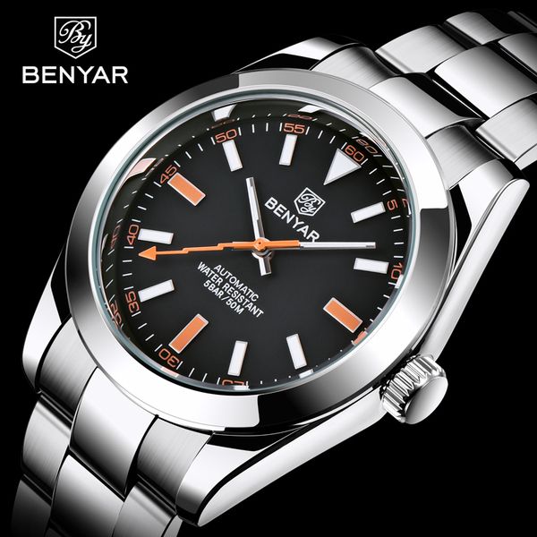 benyar gentlemen watches fire luxury mechanical automatic men sports waterproof stainless steel relogio masculino, Slivery;brown
benyar gentlemen watches fire luxury mechanical automatic men sports waterproof stainless steel relogio masculino, Slivery;brown