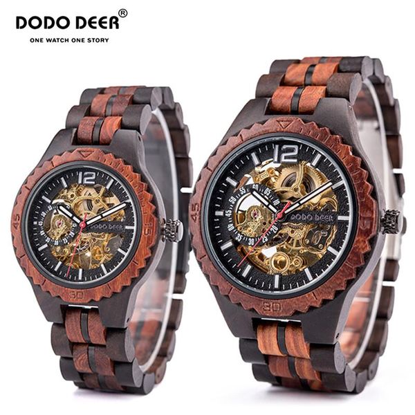 wristwatches dodo deer wooden mechanical watch couple relogio masculino women men watches luxury timepieces erkek kol saati drop d18, Slivery;brown
wristwatches dodo deer wooden mechanical watch couple relogio masculino women men watches luxury timepieces erkek kol saati drop d18, Slivery;brown