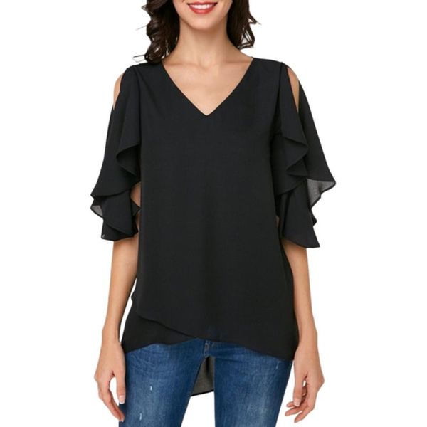 women's blouses & shirts women casual solid color strapless half sleeve v neck loose blouse plus size playera mujer tee shirt femme, White
women's blouses & shirts women casual solid color strapless half sleeve v neck loose blouse plus size playera mujer tee shirt femme, White