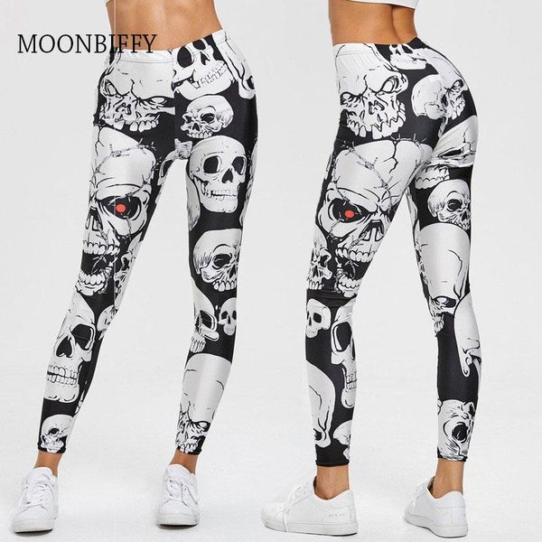 women's leggings punk style skull women printed high waist sports skinny workout fitness mujer pants, Black
women's leggings punk style skull women printed high waist sports skinny workout fitness mujer pants, Black