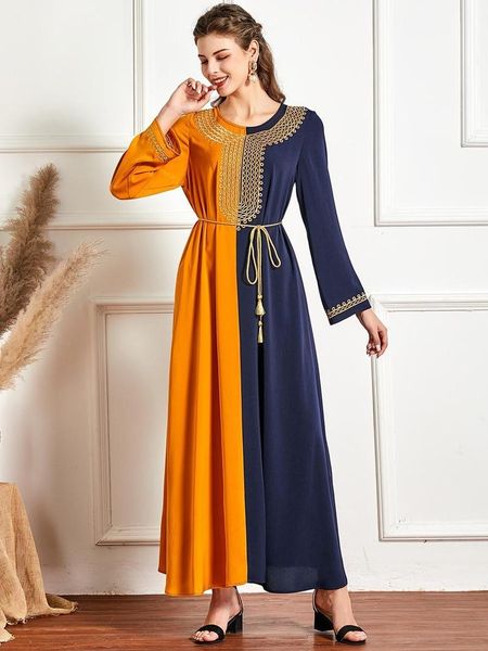 casual dresses plus size maxi dress for women fall 2021 elegant contrast color ethnic embroidery long sleeve dubai arabic qtar clothes, Black;gray
casual dresses plus size maxi dress for women fall 2021 elegant contrast color ethnic embroidery long sleeve dubai arabic qtar clothes, Black;gray