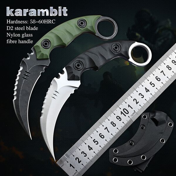 karambit d2 stee fixed bade knife cs go outdoor camping surviva hunting pocket knives tactica miitary sef defense weapons
karambit d2 stee fixed bade knife cs go outdoor camping surviva hunting pocket knives tactica miitary sef defense weapons