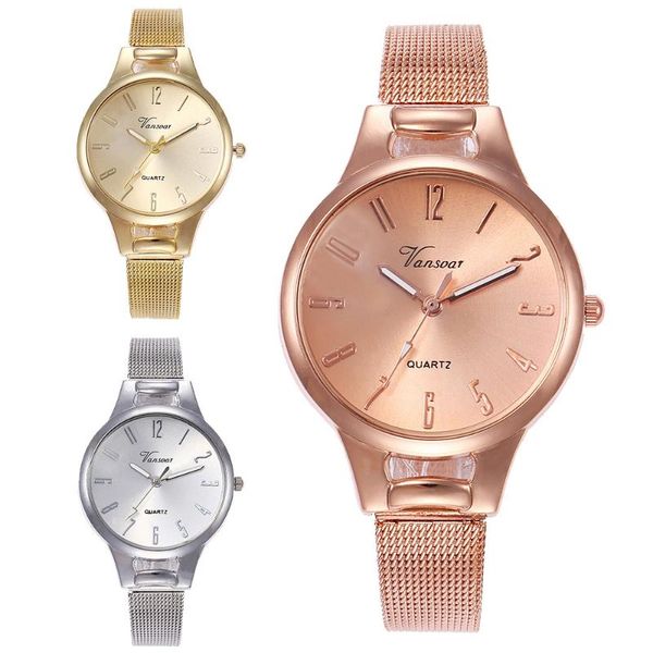 wristwatches women watches stainless steel dial ladies quartz analog rose gold mesh strap gift clock zegarki damskie #w, Slivery;brown
wristwatches women watches stainless steel dial ladies quartz analog rose gold mesh strap gift clock zegarki damskie #w, Slivery;brown