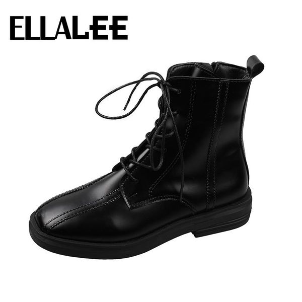 boots ellalee fashion women ankle short low heel lace-up pu leather spring autumn female shoes, Black
boots ellalee fashion women ankle short low heel lace-up pu leather spring autumn female shoes, Black