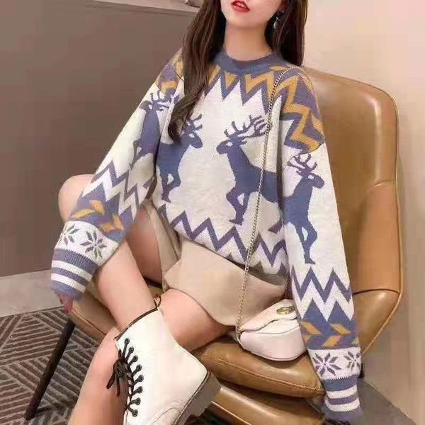 women's sweaters autumn sweater women 2021 christmas oversized warm female pullovers fashion b170, White;black
women's sweaters autumn sweater women 2021 christmas oversized warm female pullovers fashion b170, White;black