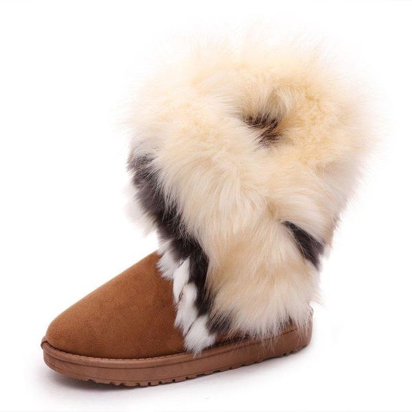 boots ankle cashmere leather natural fur warm winter women's snow three colors, Black
boots ankle cashmere leather natural fur warm winter women's snow three colors, Black