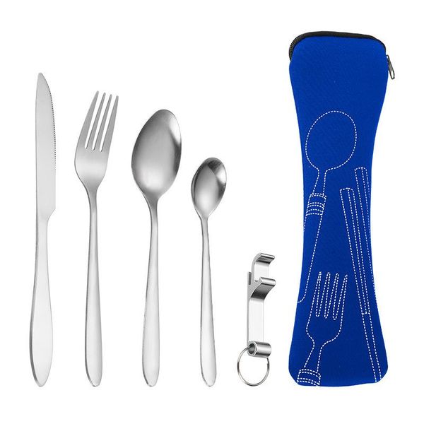 dinnerware sets 5pcs set portable printed stainless fork steak knife travel cutlery tableware with bag spoon
dinnerware sets 5pcs set portable printed stainless fork steak knife travel cutlery tableware with bag spoon