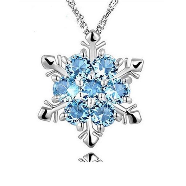 pendant necklaces aesthetic blue crystal snowflake necklace for women girls fashion christmas jewelry cute sweet chain, Silver
pendant necklaces aesthetic blue crystal snowflake necklace for women girls fashion christmas jewelry cute sweet chain, Silver