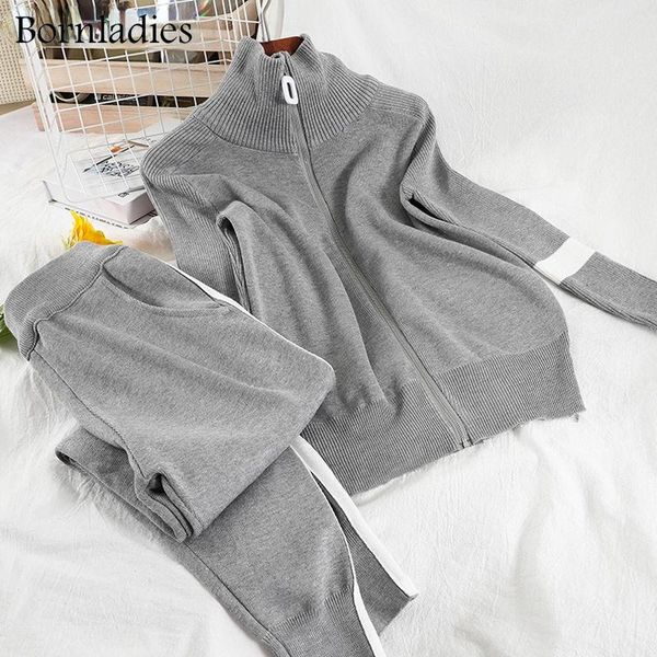 women's two piece pants bornladies ladies casual slim 2 pieces knitted set winter turtleneck zippers cardigans & elastic waist women sw, White
women's two piece pants bornladies ladies casual slim 2 pieces knitted set winter turtleneck zippers cardigans & elastic waist women sw, White