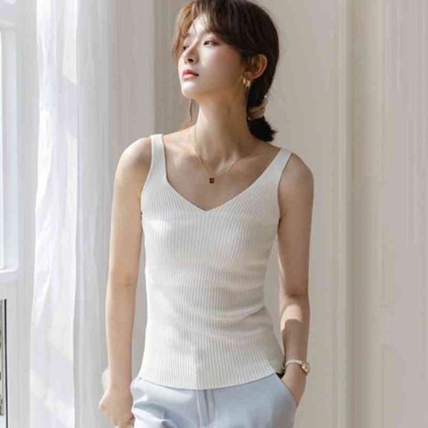 korean women tank camis sleeveless knitted woman v-neck plus size halter lady strap 210427, White
korean women tank camis sleeveless knitted woman v-neck plus size halter lady strap 210427, White