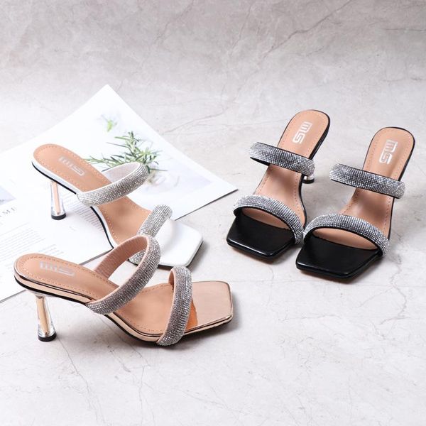 slippers 2021 rhinestone female t-tied ladies 8.5cm high heel shoes beach slide flip flops women sandal slipper, Black
slippers 2021 rhinestone female t-tied ladies 8.5cm high heel shoes beach slide flip flops women sandal slipper, Black