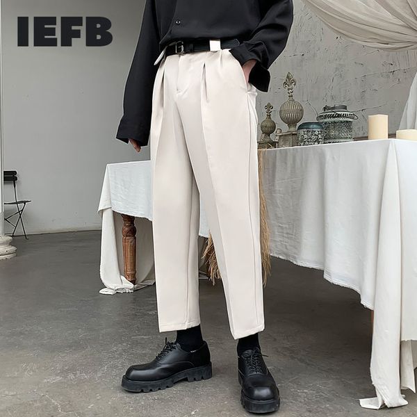 iefb spring and summer straight suit pants loose casual business trousers men's loose casual clothes for men 9y6280 210524, Black
iefb spring and summer straight suit pants loose casual business trousers men's loose casual clothes for men 9y6280 210524, Black