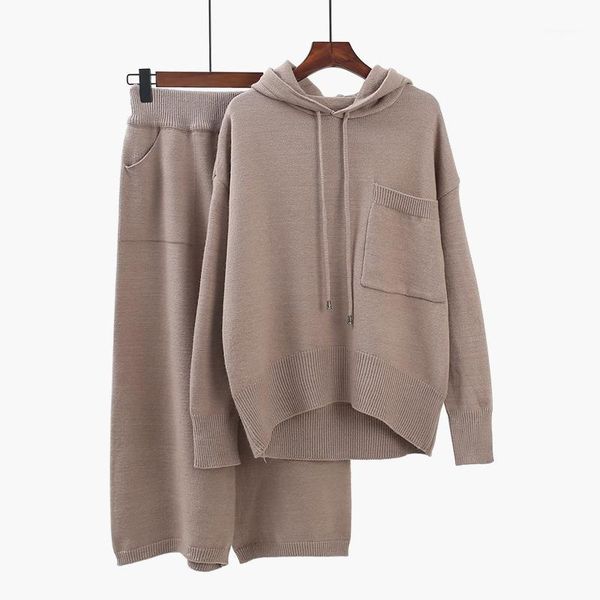 women's tracksuits 2 pieces fashion women sets 2021 autumn winter loose casual sweater knitted pants female suits jumper a93-1, Gray
women's tracksuits 2 pieces fashion women sets 2021 autumn winter loose casual sweater knitted pants female suits jumper a93-1, Gray