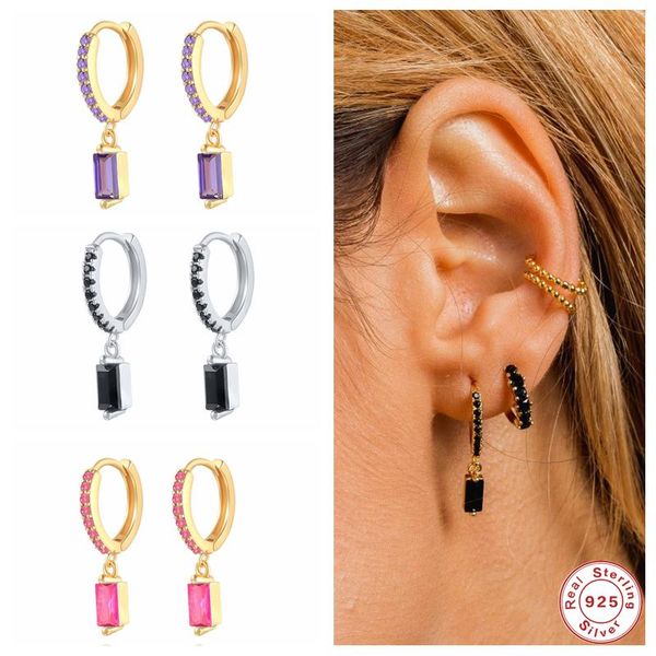 hoop & huggie gs 925 sterling silver black purple green square zircon charm earrings for women luxury crystal pave circle jewelry gift, Golden;silver
hoop & huggie gs 925 sterling silver black purple green square zircon charm earrings for women luxury crystal pave circle jewelry gift, Golden;silver