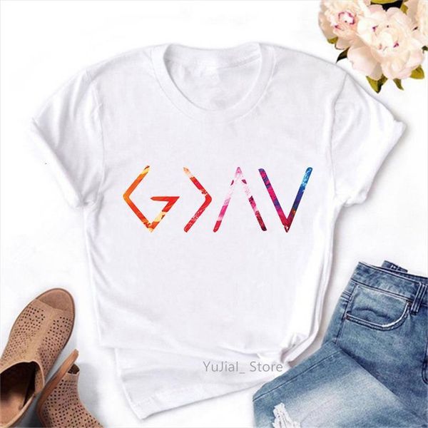 god is greater than the men highs and lows print tshirts women clothes vogue t shirt femme white casual, White;black
god is greater than the men highs and lows print tshirts women clothes vogue t shirt femme white casual, White;black