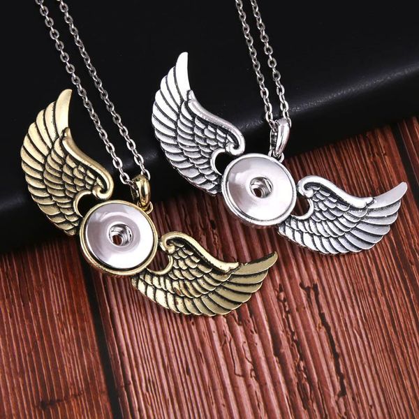 pendant necklaces wing snap button necklace retro gold with 60cm chains 18mm buttons jewelry 3222, Silver
pendant necklaces wing snap button necklace retro gold with 60cm chains 18mm buttons jewelry 3222, Silver