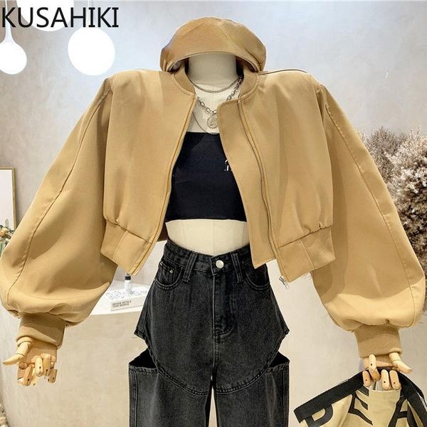 women's jackets kusahiki 2021 autumn women baseball jacket causal zipper long sleeve korean outwear fashion safari style short coat 6z6, Black;brown
women's jackets kusahiki 2021 autumn women baseball jacket causal zipper long sleeve korean outwear fashion safari style short coat 6z6, Black;brown