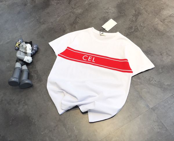 21 tide cel summer new correct version t-shirt flocking process letter hollow fabric comfortable thread, White
21 tide cel summer new correct version t-shirt flocking process letter hollow fabric comfortable thread, White