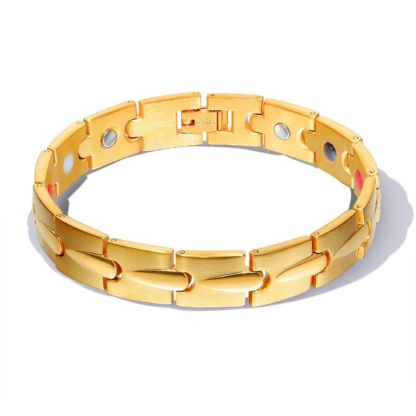 charm bracelets gold stainless steel magnet men's health bracelet jewelry fashion punk motorcycle 3-gs936, Golden;silver
charm bracelets gold stainless steel magnet men's health bracelet jewelry fashion punk motorcycle 3-gs936, Golden;silver