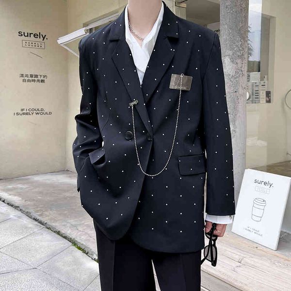men's suits & blazers autumn full diamond pendant men korean fashion casual loose blazer jacket man spring coat rlpp, White;black
men's suits & blazers autumn full diamond pendant men korean fashion casual loose blazer jacket man spring coat rlpp, White;black